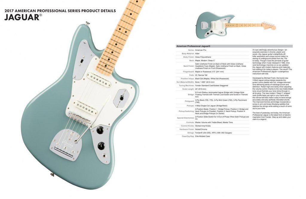 Fender American Professional Pro Series Jaguar Specs