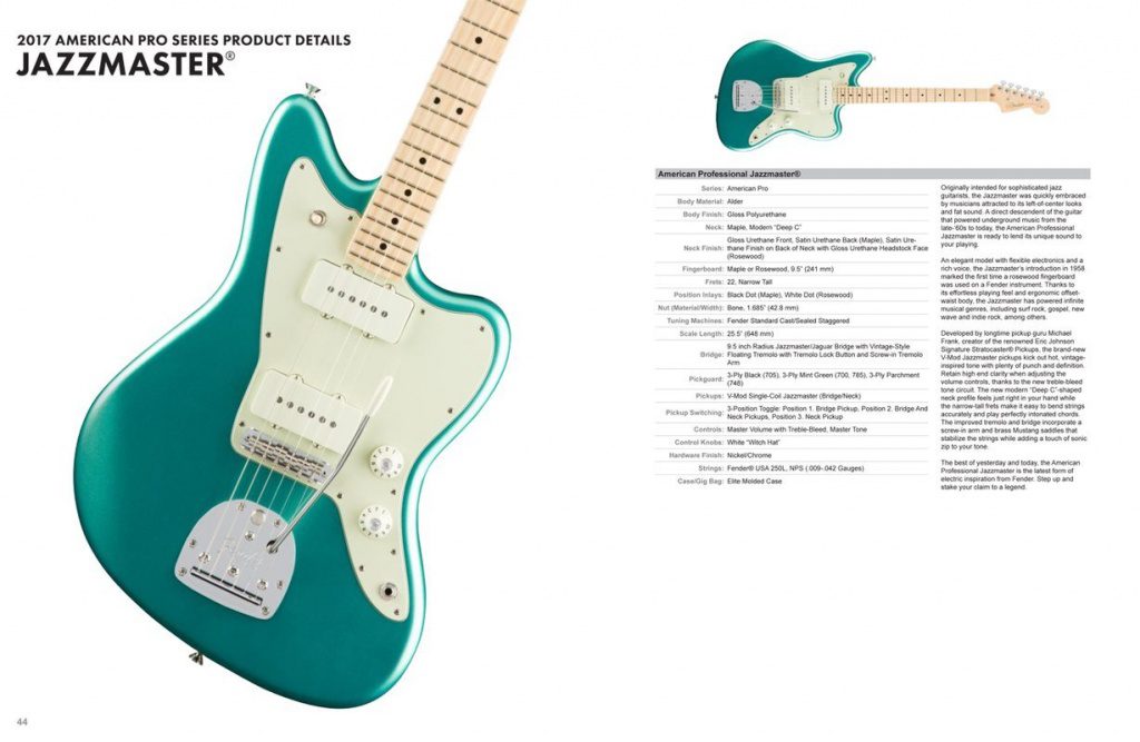 Fender American Professional Pro Series Jazzmaster Specs