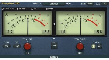 Klanghelm VUMT 2 Plug-in VU Meter GUI