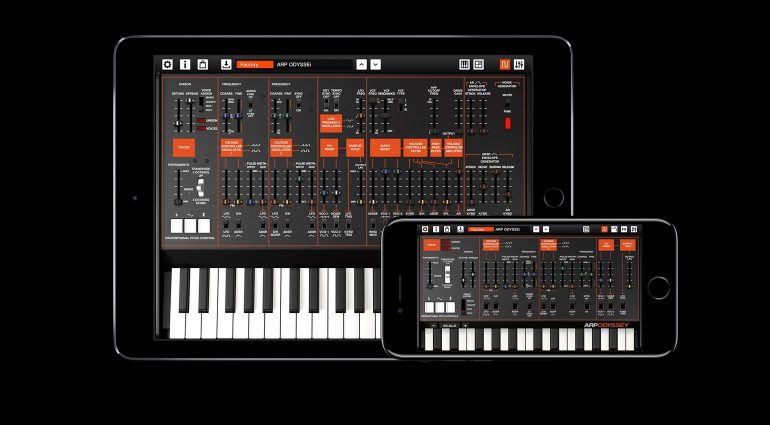 KORG ARP ODYSSEi Synthesizer App iOS iPhone iPad GUI Keyboard
