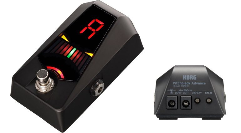 Korg Pitchblack Advance Pedal Tuner Stimmgeraet Front Back Rueckseite