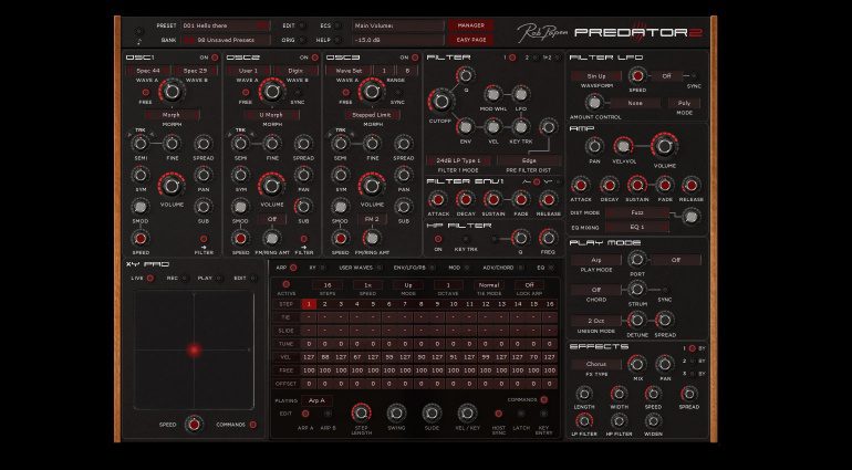 Rob Papen Predator 2 Software Synthesizer GUI Big