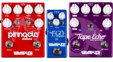 Wampler Mini Ego Booster Kompressor Pinnacle Deluxe V2 Overdrive Faux Tape Echo Gitarren Pedal Front