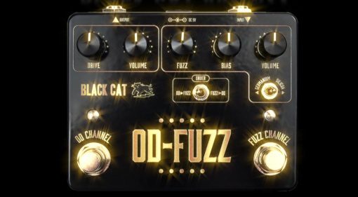 Black Cat OD-Fuzz Deluxe Pedal Effekt Front Bling Bling