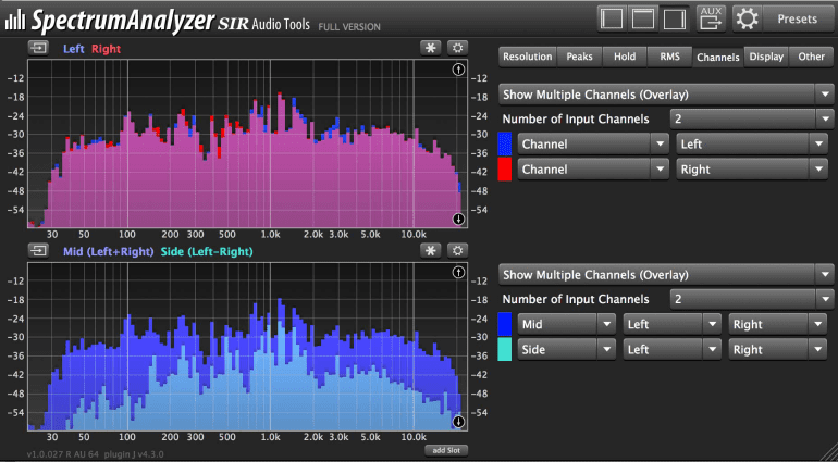 SIR Audio Tools SpectrumAnalyzer - kostenloses Messinstrument für jede DAW