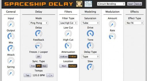 Spaceship Delay Plug-in KVR Developer Challenge 2016 GUI Reaper
