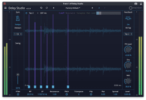 Tracktion Plug-in Effekt Delay Studio GUI