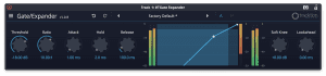 Tracktion Plug-in Effekt Expander GUI