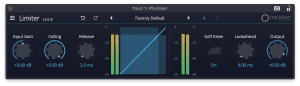 Tracktion Plug-in Effekt Limiter GUI