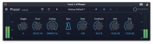 Tracktion Plug-in Effekt Phaser GUI