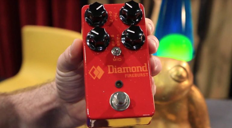 Diamond Fireburst Mini Fuzz Pedal Front