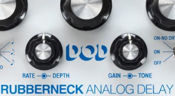 DOD Rubberneck Analog Delay Pedal Close Up Front