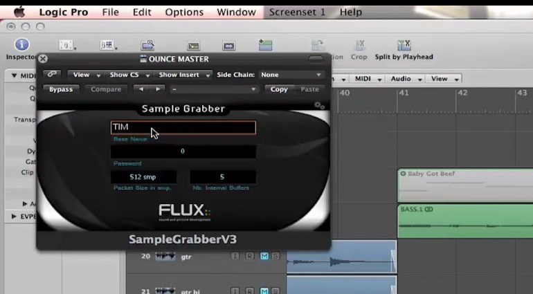 Flux Sample Grabber Plug-in GUI FX Logic 9