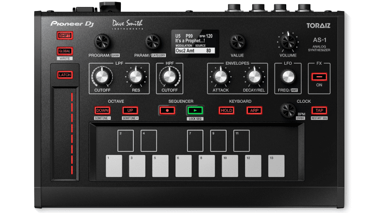 Pioneer DJ TORAIZ AS-1 - monophoner DJ-Synthesizer von Dave Smith Instruments