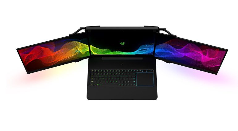 Razer Project Valerie Laptop 4K Monitor CES Preview Top View