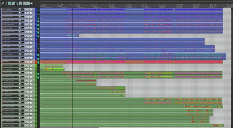 Reaper DAW Editor Project View Spectral Peaks