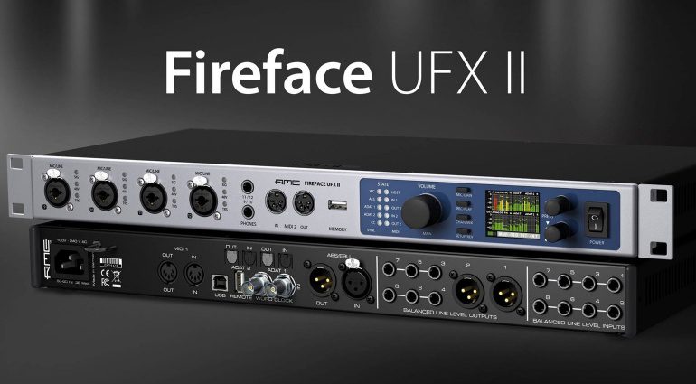 RME Fireface UFX II USB Interface Front Back Promo Pic