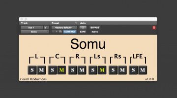 Cocell Productions Somu Solo Mute Surround 5.1 Plug-in GUI AAX