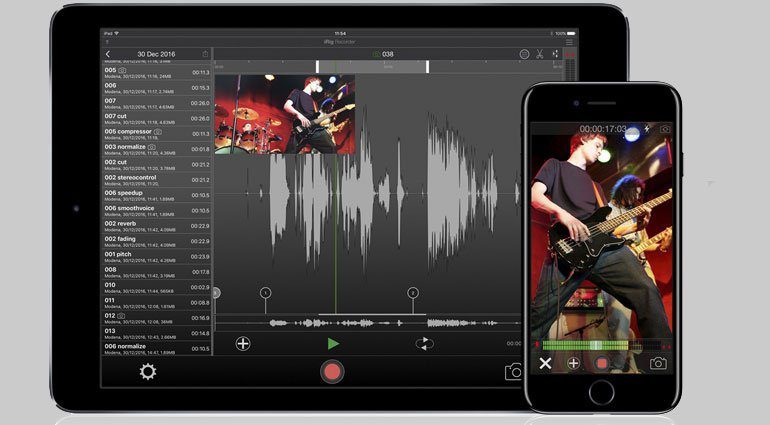 IK Multimedia iRig Recorder 3 iOS App iPhone iPad GUI