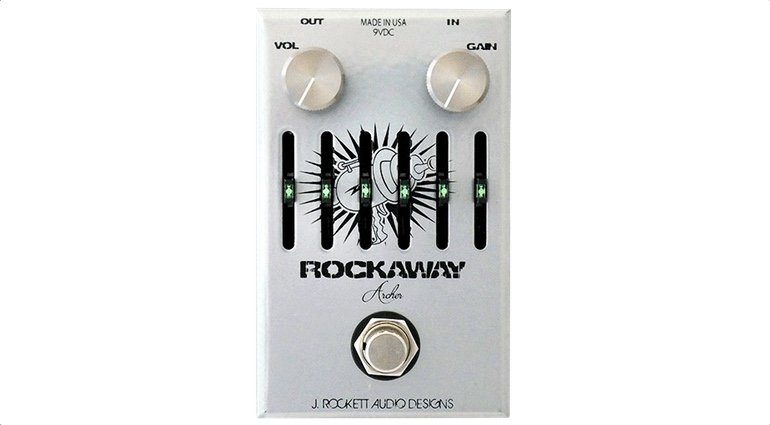 J Rockett Rockaway Archer Overdrive Klon Centaur Clone 6 Band EQ Effekt Pedal Front 1