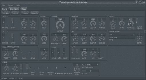 minilogueEdit - Beta-Tester für Freeware Editor Plug-in des Korg Minilogue gesucht!