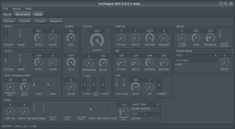 minilogueEdit - Beta-Tester für Freeware Editor Plug-in des Korg Minilogue gesucht!