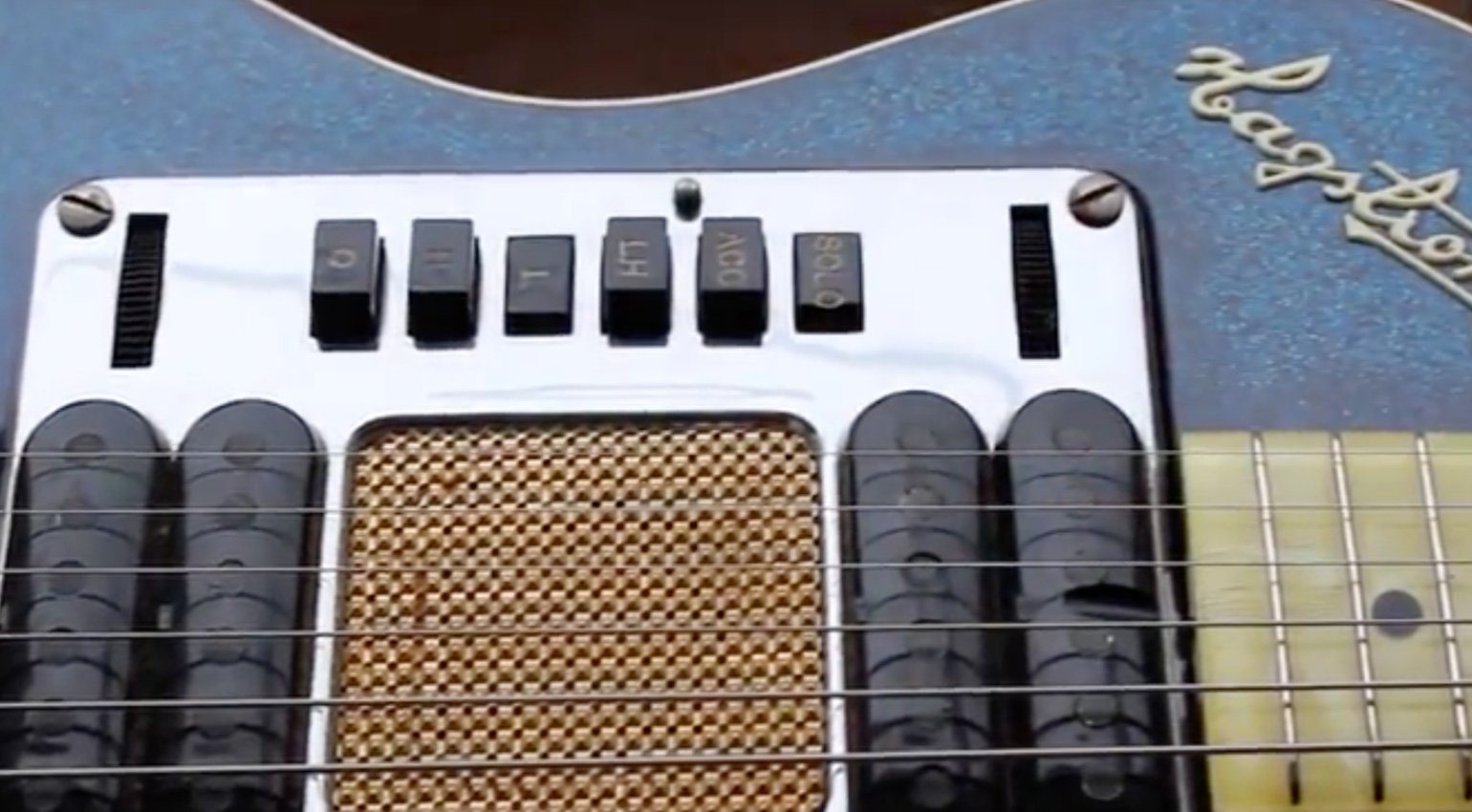 Kurt Cobain Hagstrom Deluxe Model 90 Close Up 3 Front
