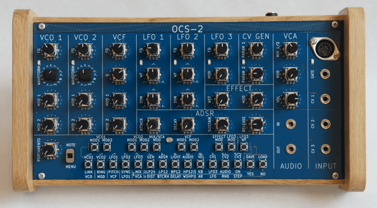 Nozoid OCS-2 - semi-modularer subtraktiver Arduino Synthesizer mit Moog Filter