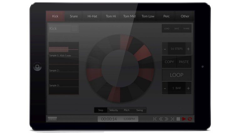 Orsilus iPad DAW Drum Sequencer