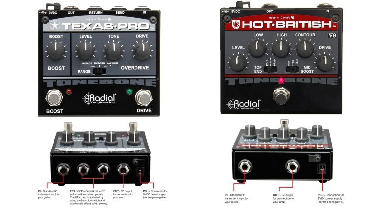 Radial Hot British V9 Texas Pro Pedale Front Rueckseite