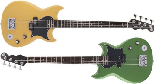 Reverend Mike Watt Wattplower Signature Sensei E-Bass Front Green Yellow