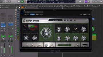 Audio Thing Outer Space RE-201 Space Echo Plug-in GUI Logic-X