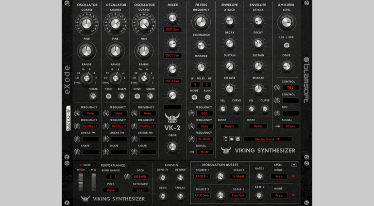 Blamsoft Inc. VK-2 Viking Synthesizer - ein Moog für Reason