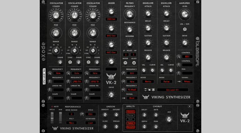 Blamsoft Inc. VK-2 Viking Synthesizer - ein Moog für Reason