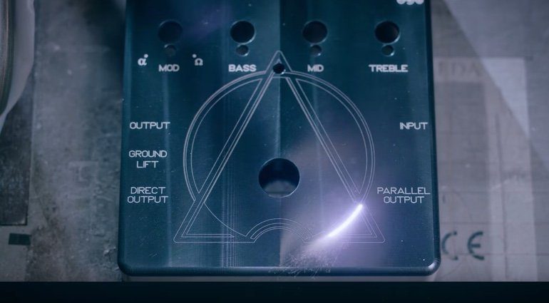 Darkglass Alpha-Omega Bass Preamp Distortion Pedal Front Laser