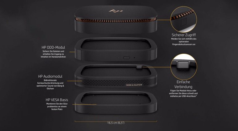 HP Elite Slice Computer Front Modular System