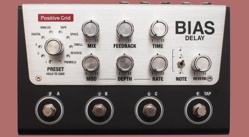 Positive Grid Bias Delay Hardware Modelling Pedal Front