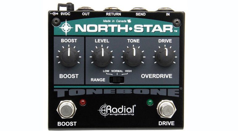 Radial Engineering North-Star Overdrive Booster Pedal Front