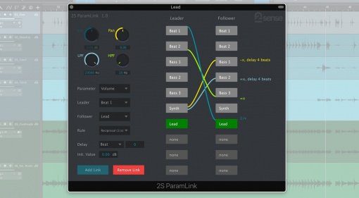 2nd Sense Audio ParamLink Plug-in Effekt GUI Studio One
