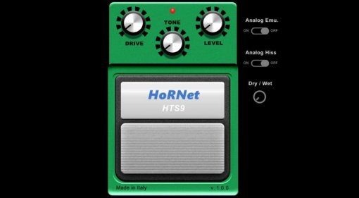 HoRNet HTS9 Tube Screamer TS-9 PLug-in Emulation GUI
