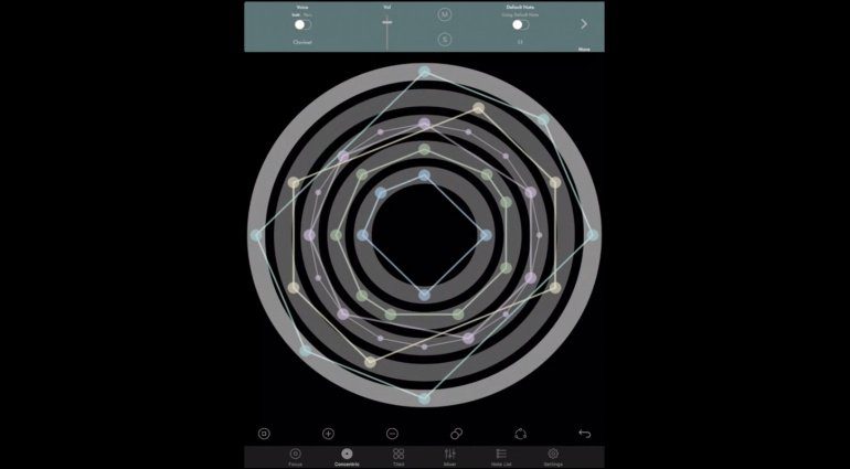 Jeff Holtzkener Concentric Rhythm - mit Geometrie zum Groove in iOS