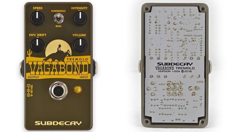 Subdecay Vagabond Effekt Pedal Tremolo Blackface Brownface Front PCB