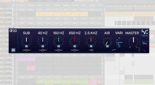 Volko Audio Q3D Equalizer EQ Plug-in GUI Bitwig Studio 2