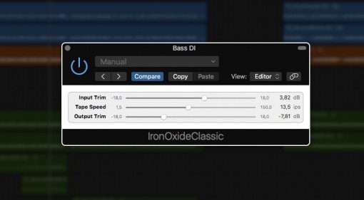 Airwindows Iron Oxide Classic Tape Saturation PLug-in GUI Logic