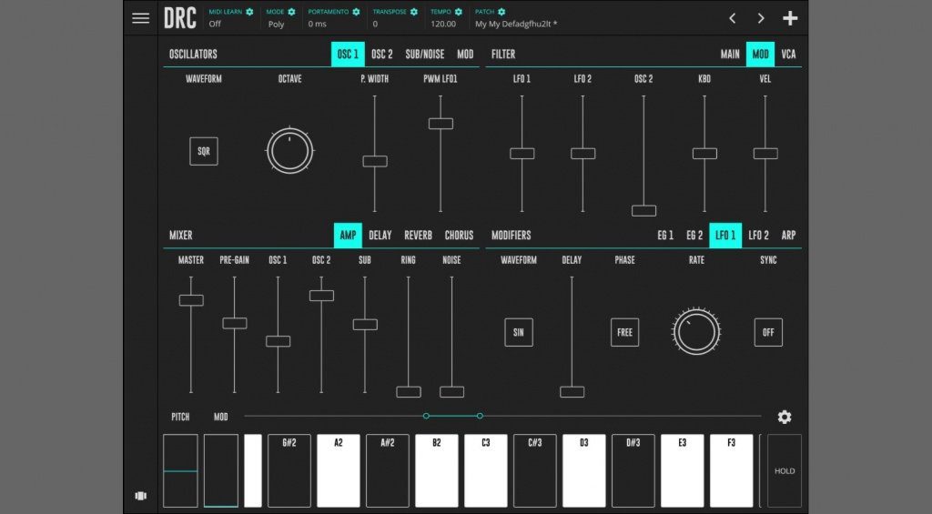 Für iOS & Android DRC Synth schön schlicht designed gearnews.de