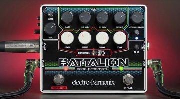 Electro Harmonix EHX Battalion E-Bass Pedal Preamp DI Distortion Front