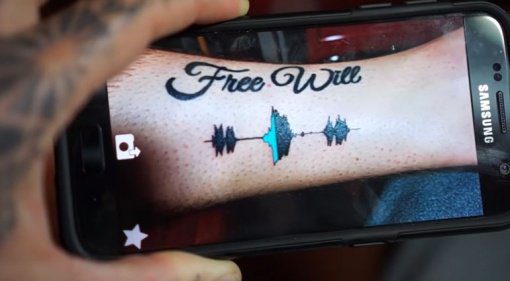 Skin Motion Soundwave Tattoo