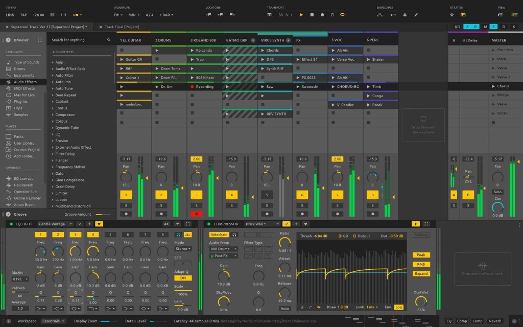 Ableton Live 10 Mockup Editor Session View