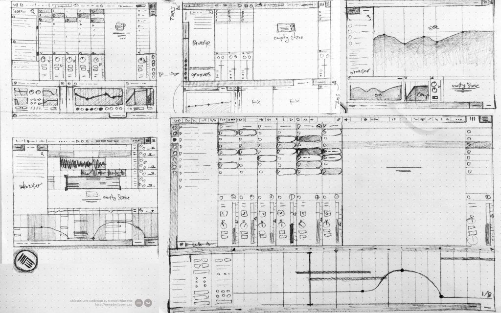 Ableton Live 10 Mockup Sketches