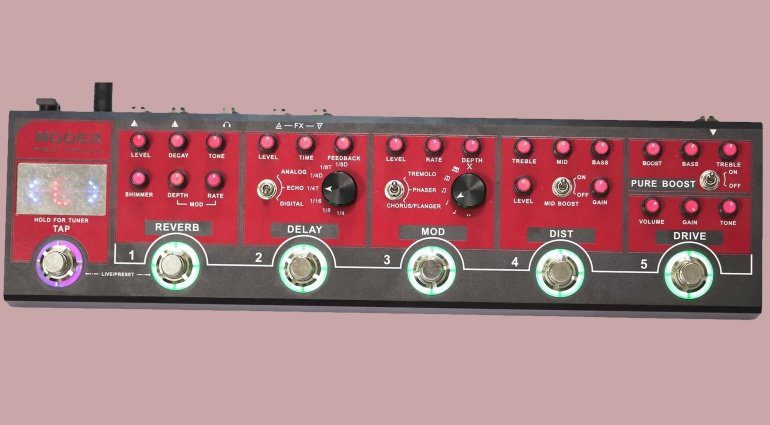 Mooer Red Truck Multi Effekt PEdal Front